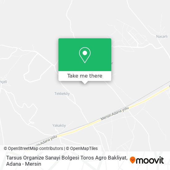 Tarsus Organize Sanayi Bolgesi Toros Agro Bakliyat map