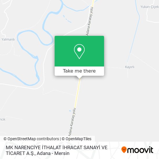 MK NARENCİYE İTHALAT İHRACAT SANAYİ VE TİCARET A.Ş. map