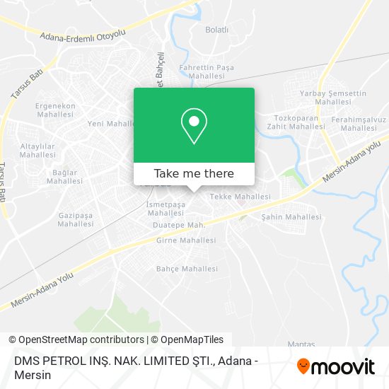 DMS PETROL INŞ. NAK. LIMITED ŞTI. map