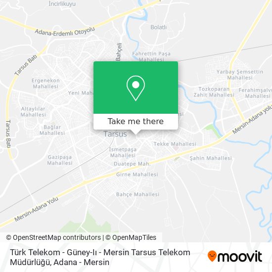 Türk Telekom - Güney-Iı - Mersin Tarsus Telekom Müdürlüğü map