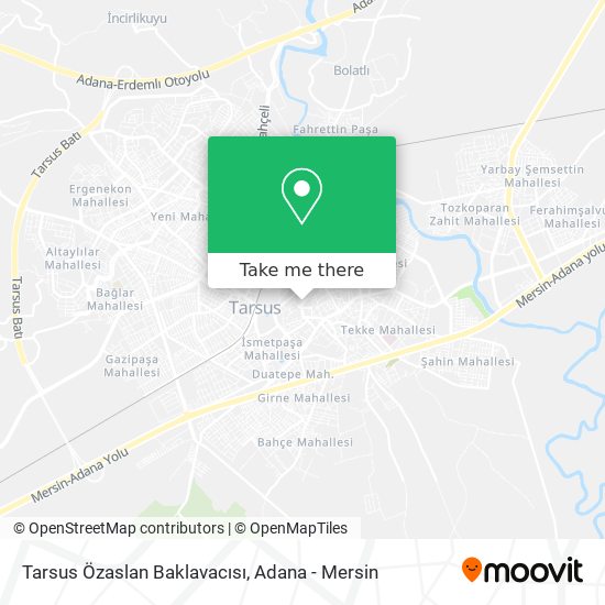 Tarsus Özaslan Baklavacısı map