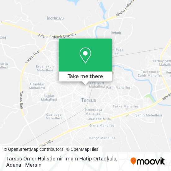 Tarsus Ömer Halisdemir İmam Hatip Ortaokulu map