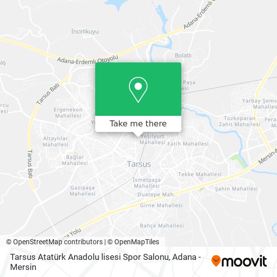 Tarsus Atatürk Anadolu lisesi Spor Salonu map