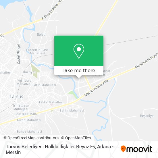 Tarsus Belediyesi Halkla İlişkiler  Beyaz Ev map