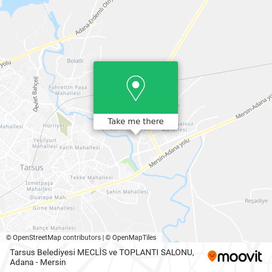 Tarsus Belediyesi MECLİS ve TOPLANTI SALONU map