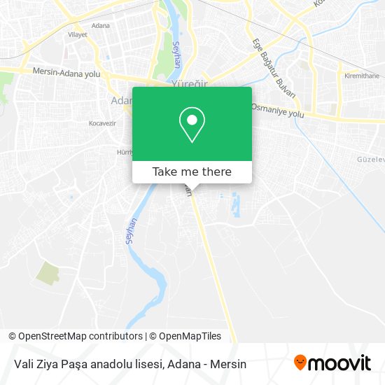 Vali Ziya Paşa anadolu lisesi map