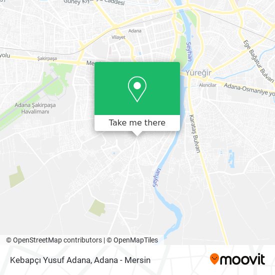 Kebapçı Yusuf Adana map