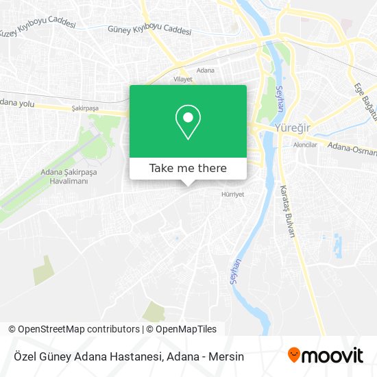 Özel Güney Adana Hastanesi map