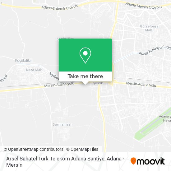 Arsel Sahatel Türk Telekom Adana Şantiye map