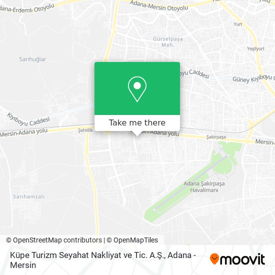 Küpe Turizm Seyahat Nakliyat ve Tic. A.Ş. map