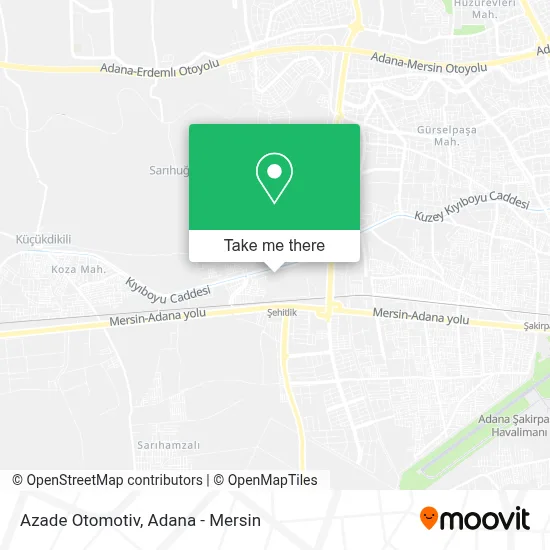 Azade Otomotiv map