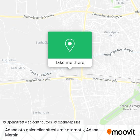 Adana oto galericiler sitesi emir otomotiv map