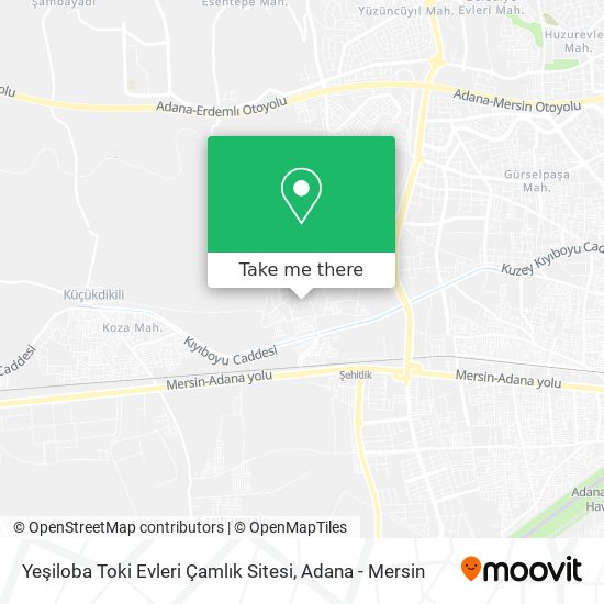 Yeşiloba Toki Evleri Çamlık Sitesi map