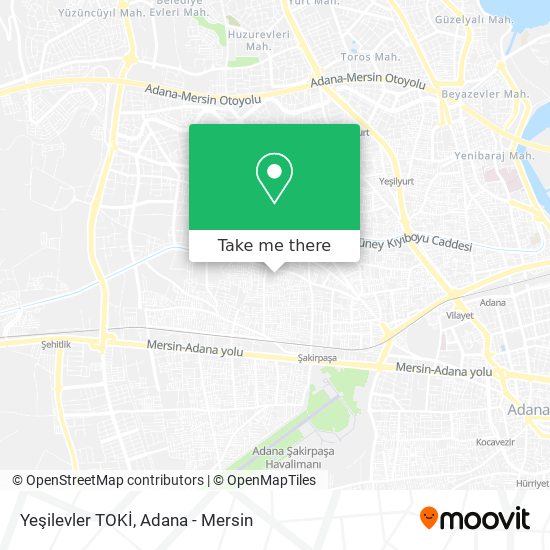 Yeşilevler TOKİ map