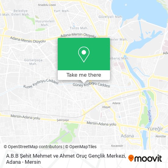 A.B.B Şehit Mehmet ve Ahmet Oruç Gençlik Merkezi map