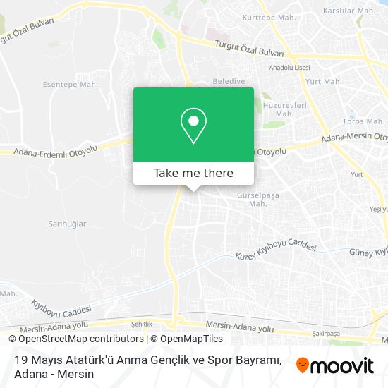 19 Mayıs Atatürk'ü Anma Gençlik ve Spor Bayramı map