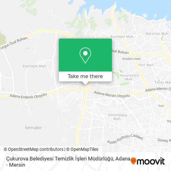 Çukurova Belediyesi Temizlik İşleri Müdürlüğü map