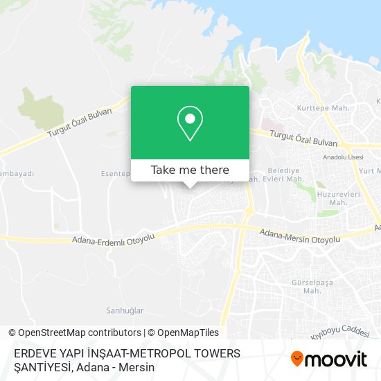 ERDEVE YAPI İNŞAAT-METROPOL TOWERS ŞANTİYESİ map