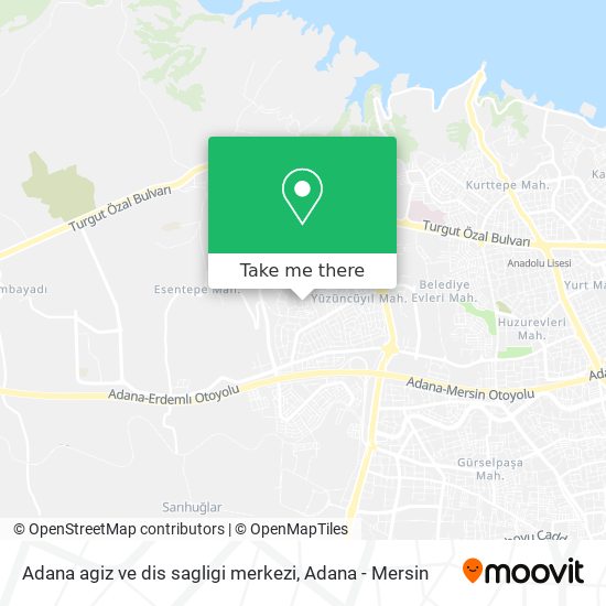 Adana agiz ve dis sagligi merkezi map