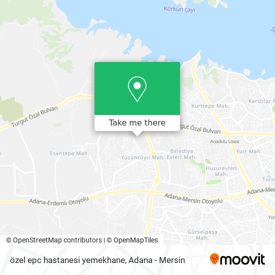 özel epc hastanesi yemekhane map