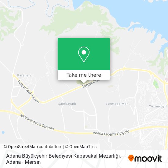 Adana Büyükşehir Belediyesi Kabasakal Mezarlığı map