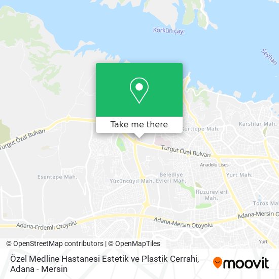 Özel Medline Hastanesi Estetik ve Plastik Cerrahi map