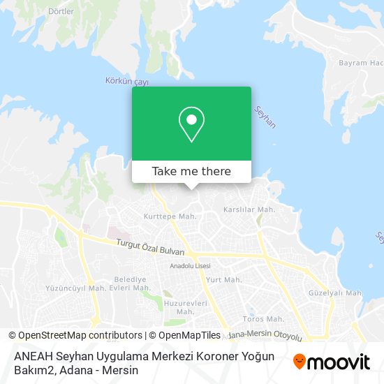 ANEAH Seyhan Uygulama Merkezi Koroner Yoğun Bakım2 map