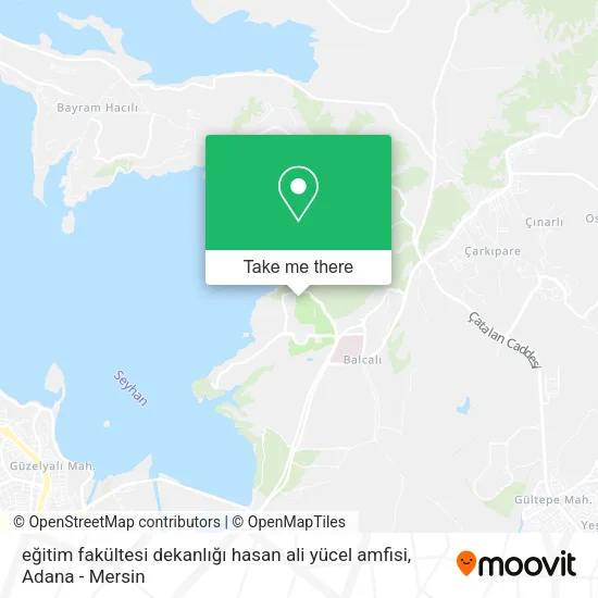 eğitim fakültesi dekanlığı hasan ali yücel amfisi map