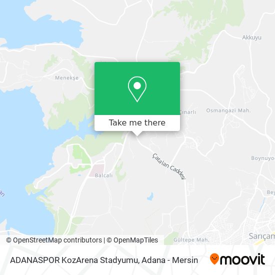 ADANASPOR KozArena Stadyumu map