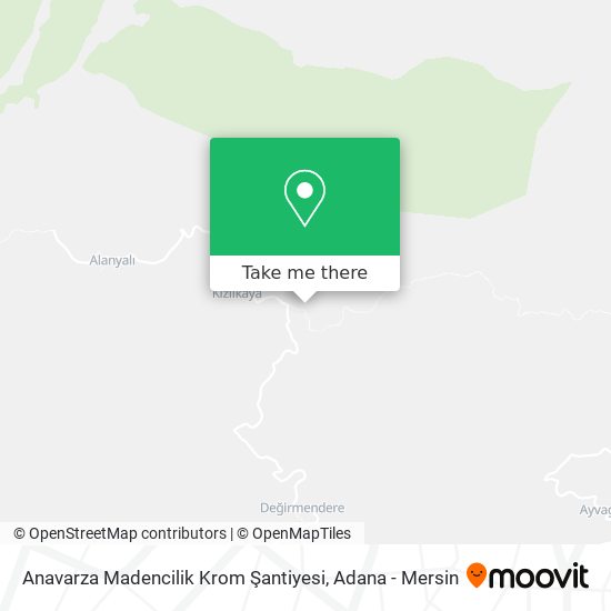 Anavarza Madencilik Krom Şantiyesi map