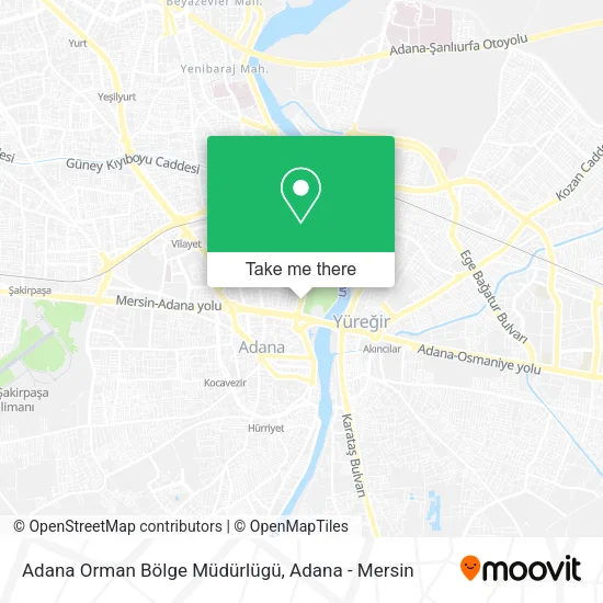 Adana Orman Bölge Müdürlügü map