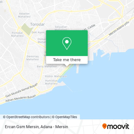 Ercan Gsm Mersin map