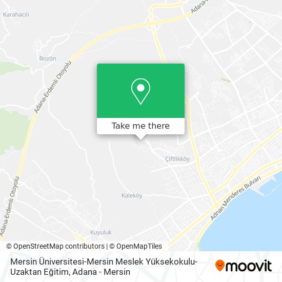 Mersin Üniversitesi-Mersin Meslek Yüksekokulu-Uzaktan Eğitim map