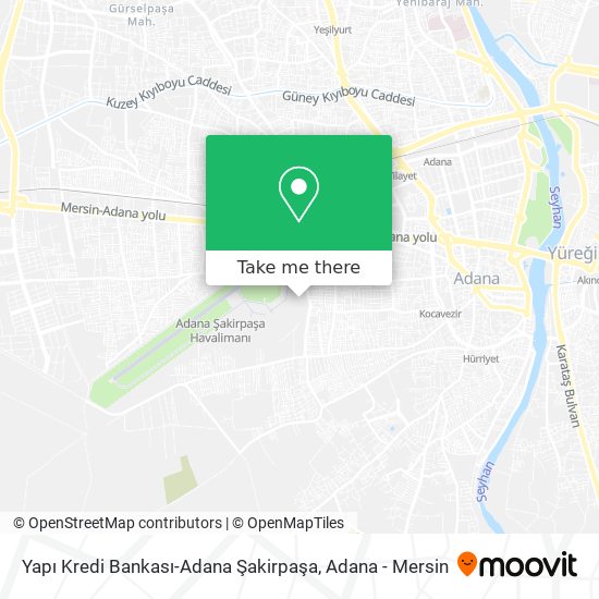 Yapı Kredi Bankası-Adana Şakirpaşa map