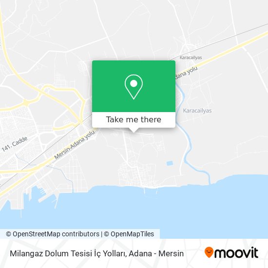 Milangaz Dolum Tesisi İç Yolları map