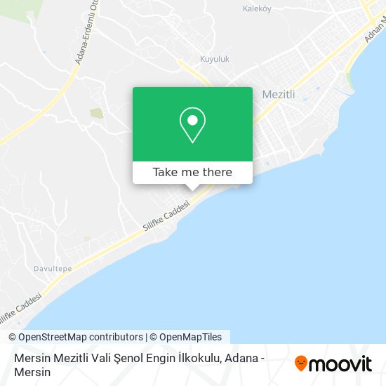 Mersin Mezitli Vali Şenol Engin İlkokulu map