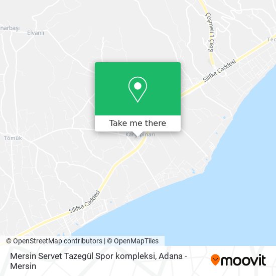 Mersin Servet Tazegül Spor kompleksi map
