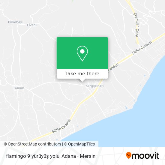 flamingo 9 yürüyüş yolu map