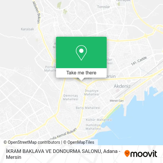 İKRAM BAKLAVA VE DONDURMA SALONU map