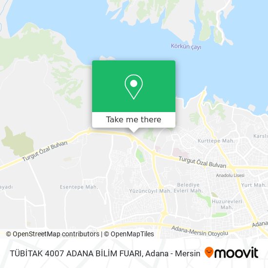 TÜBİTAK 4007 ADANA BİLİM FUARI map