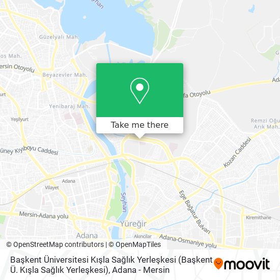 Başkent Üniversitesi Kışla Sağlık Yerleşkesi map