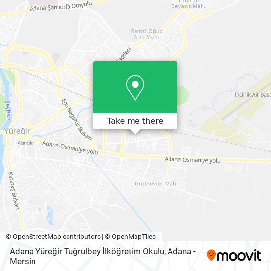 Adana Yüreğir Tuğrulbey İlköğretim Okulu map