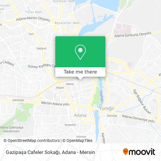 Gazipaşa Cafeler Sokağı map