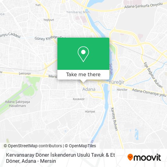 Kervansaray Döner İskenderun Usulü Tavuk & Et Döner map