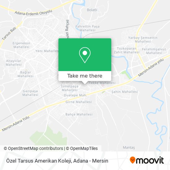Özel Tarsus Amerikan Koleji map