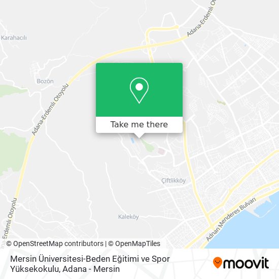 Mersin Üniversitesi-Beden Eğitimi ve Spor Yüksekokulu map