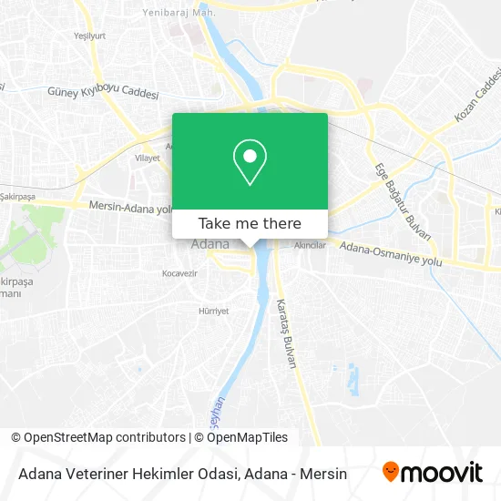 Adana Veteriner Hekimler Odasi map
