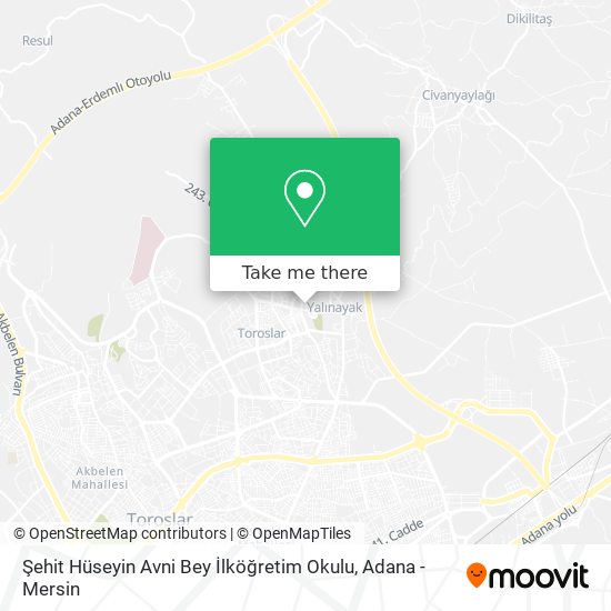 Şehit Hüseyin Avni Bey İlköğretim Okulu map