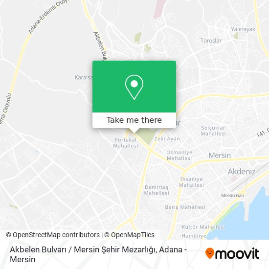 Akbelen Bulvarı / Mersin Şehir Mezarlığı map