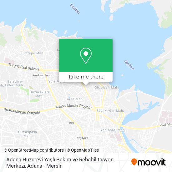 Adana Huzurevi Yaşlı Bakım ve Rehabilitasyon Merkezi map